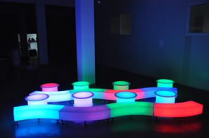 LED Cube Stool in London. Themed Events in London and United Kingdom