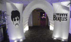 The Beatles inflatable entrance tunnel theme