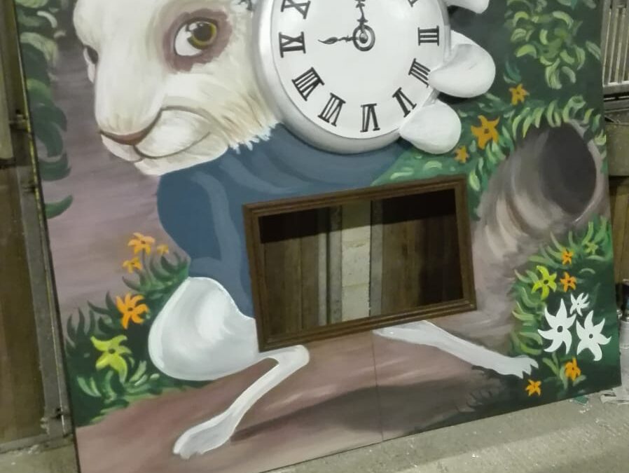 Rabbit & Pocket Watch Backdrop
