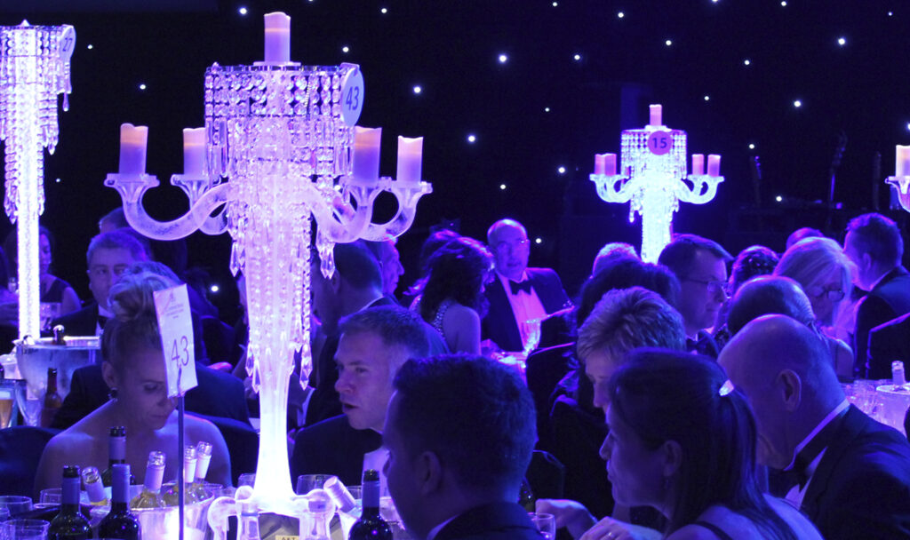 candelabra crystal table centre