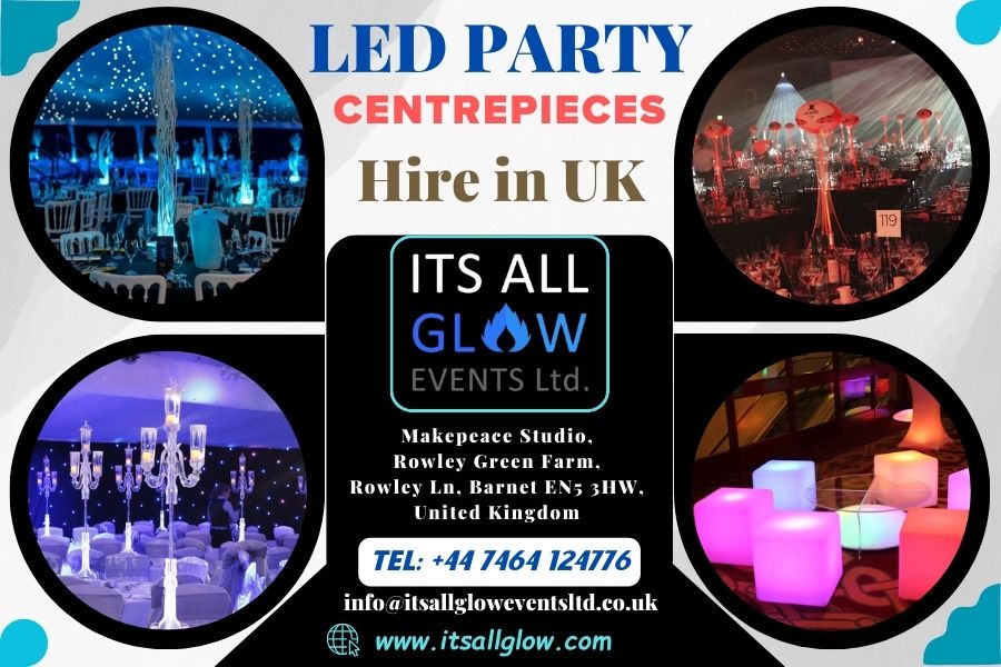 LED Party Centrepieces Hire