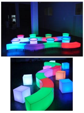 LED Cube Stool Hire